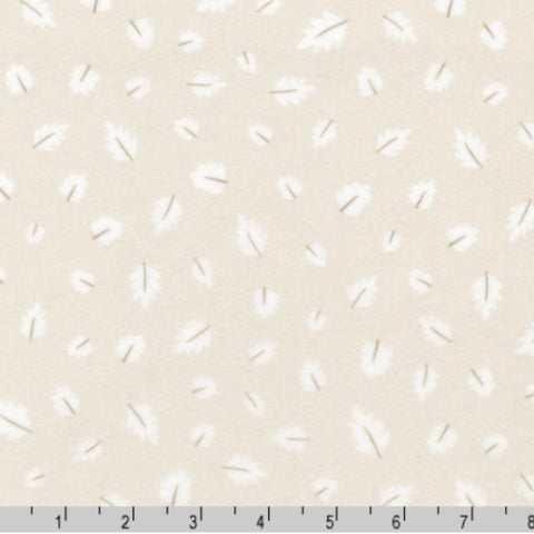 Gentle Night Flannel - Falling Leaves, Taupe