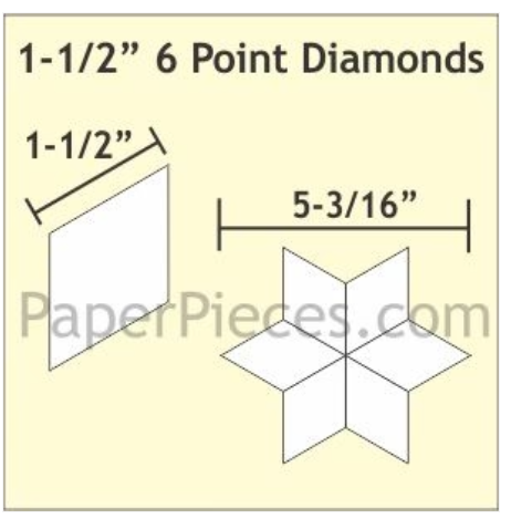 Paper Pieces - 60 Degree Diamond, 1.5"