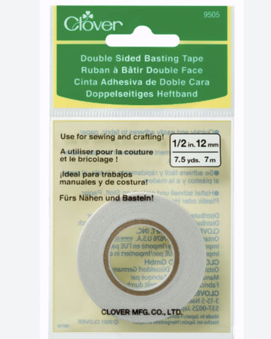 Clover double-sided basting tape packaging on a white background