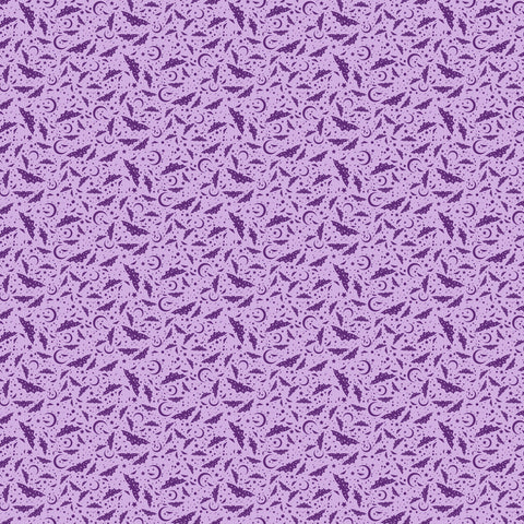 Flying purple bats of different sizes on a lilac background