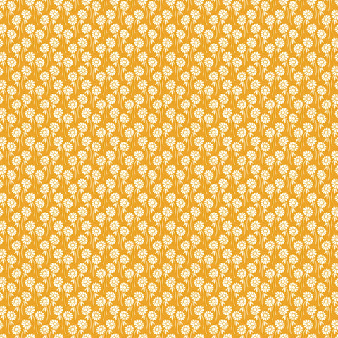 Pop sugar cotton fabric daisy butterscotch