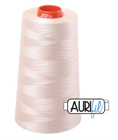 Aurifil - Mako 50 wt cotton, Light Sand| Cone