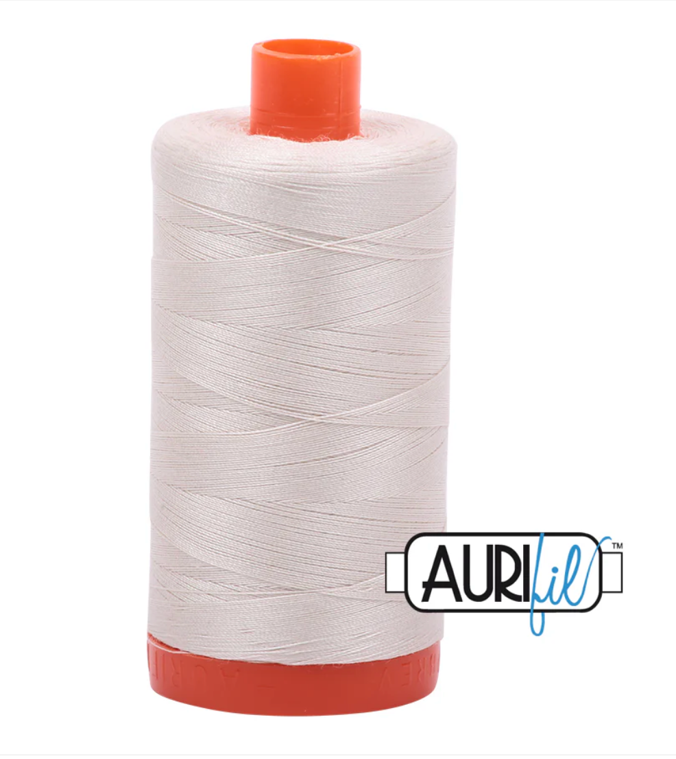 Aurifil - Mako 50 wt cotton, Silver White | Large