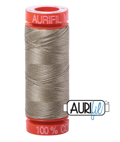 Aurifil - Mako 50 wt cotton, Light Khaki Green | Small