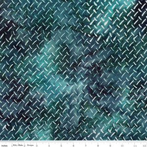 Textured fabric pattern with blue and green hues