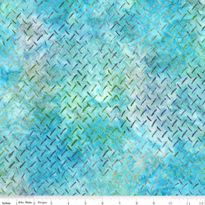 Textured fabric pattern with blue and green hues