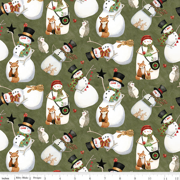 Northern Christmas - Snowmen, Green