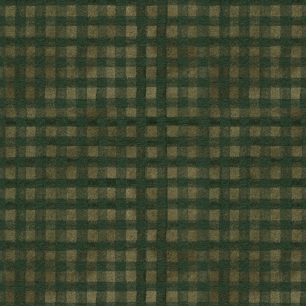 Green and brown checkered fabric pattern