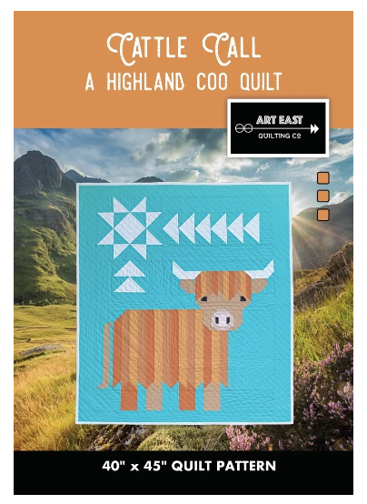 Art East Quilting Co - Cattle Call, A Highland Coo