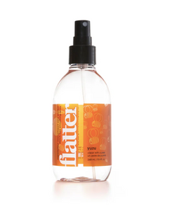Front view of Flatter spray, Yuzu fragrance