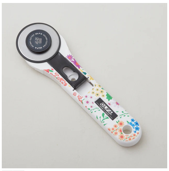 Olfa - 45mm Quick Change Rotary Cutter, Floral