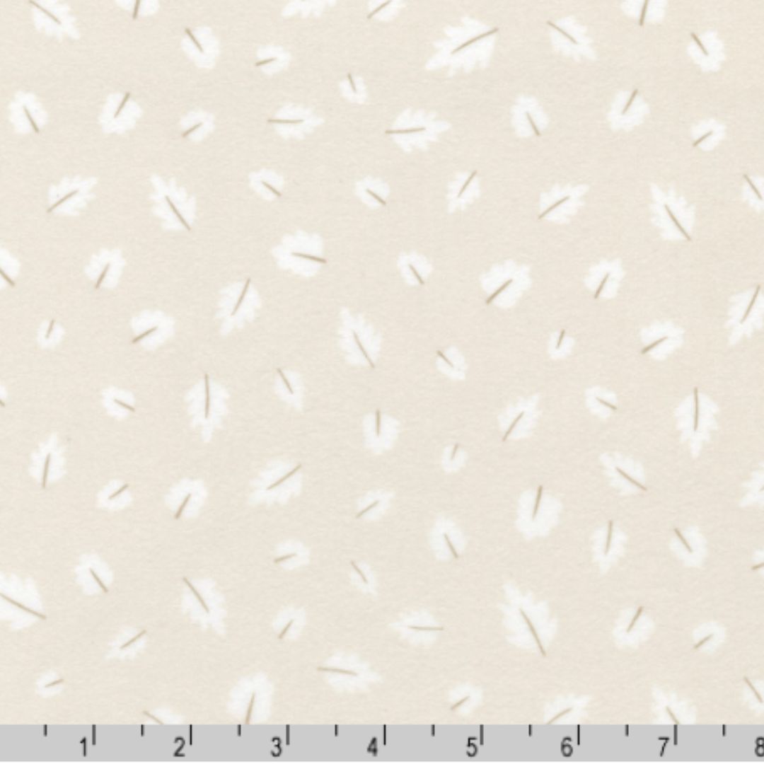 Gentle Night Flannel - Falling Leaves, Taupe