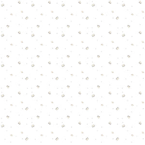 White background with small book pattern