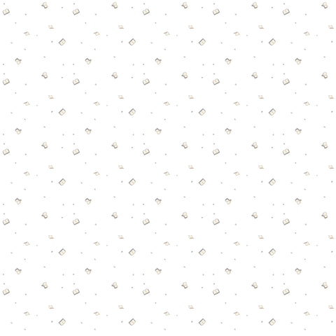 White background with small book pattern