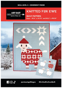 Large sheep dressed in a sweater. quilt pattern