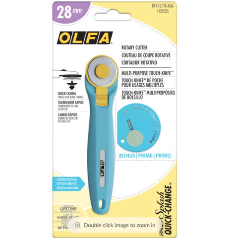 Olfa - 28 mm Quick Change Rotary Cutter, Aqua