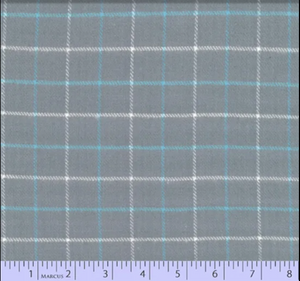 Primo Plaid Flannel - Blue Ice, Gray