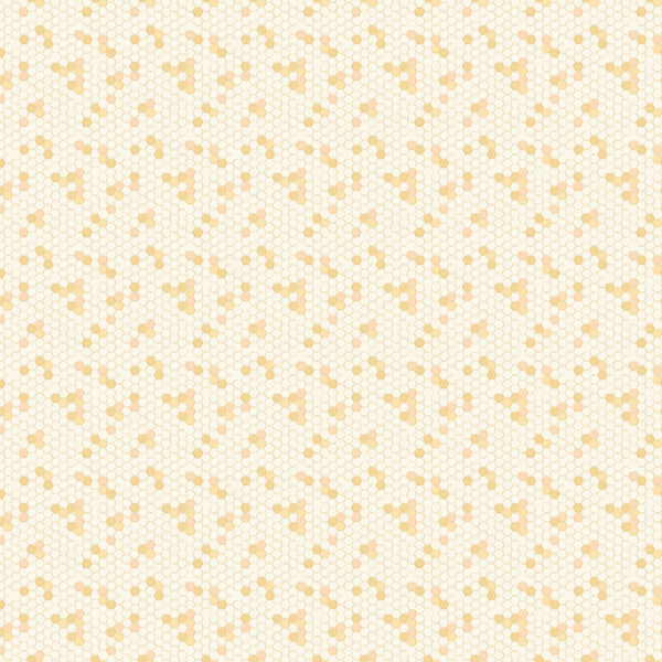 Patterned fabric texture with small geometric shapes on a beige background