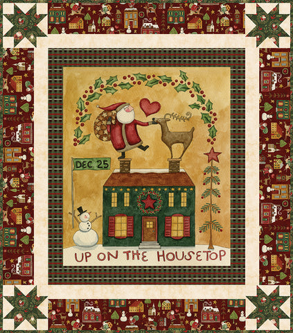 Up on the Housetop - Santa Stop Here Quilt kit