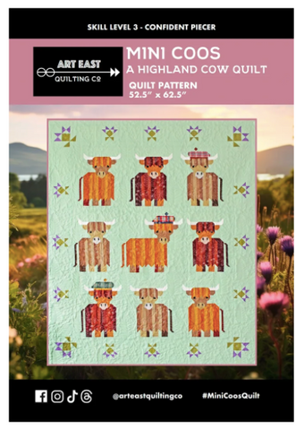 Art East Quilting Co - Mini Coos, A Highland Cow Quilt