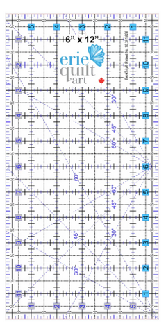 Erie Quilt Art - 6" x 12" Non-Slip Quilting Ruler