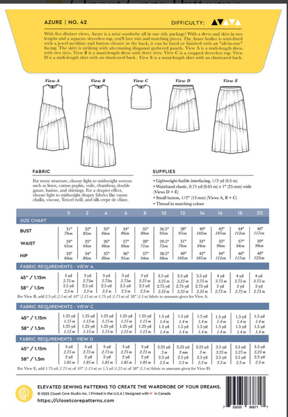 PRE-ORDER Closet Core - Azure Dress, Skirt and Top