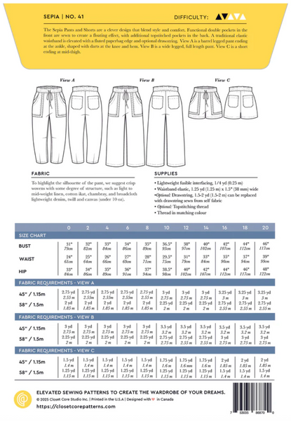 PRE-ORDER Closet Core - Sepia Pants & Shorts