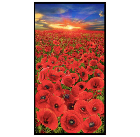Sunset Poppies - Poppy Field, Panel