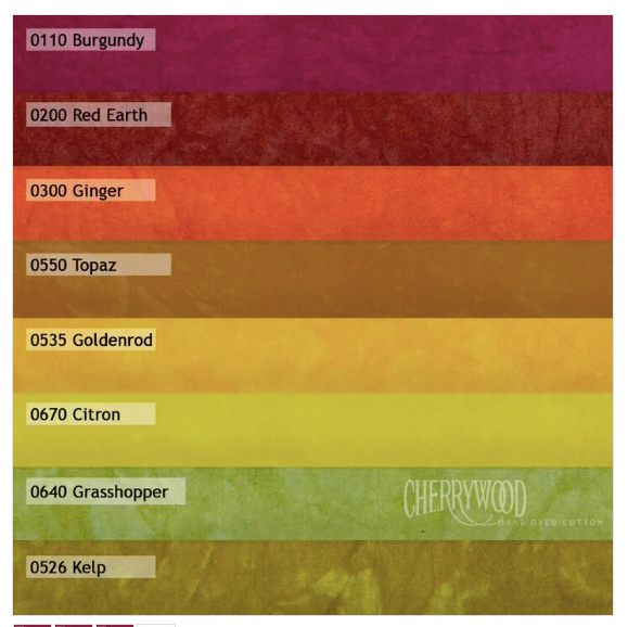 strips of colour in trailhead fat quarter bundle