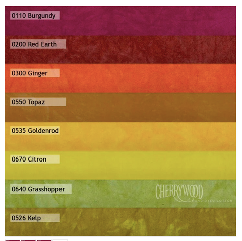 strips of colour in trailhead fat quarter bundle