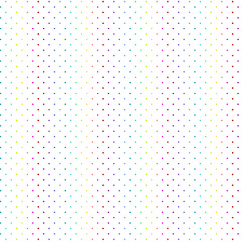 Rainbow Wonderland - Mini Dot, White