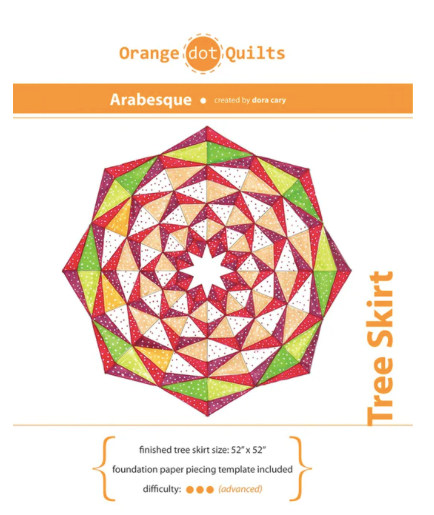 Orange Dot Quilts - Arabesque Tree Skirt