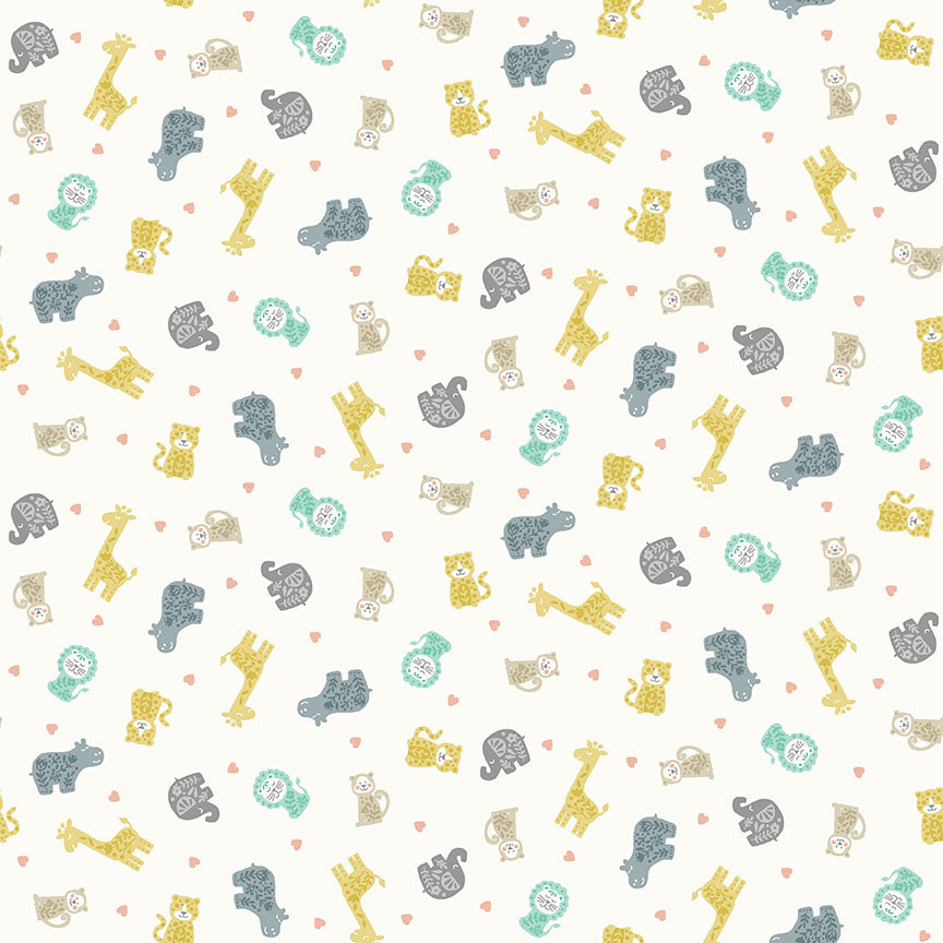 Baby Safari - Scatter, White