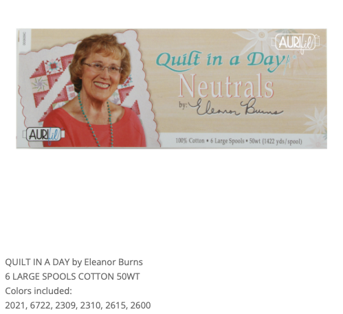 Aurifil - Quilt in a Day Neutrals by Eleanor Burns