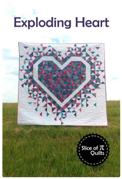 Slice of Pi Quilts - Exploding Heart