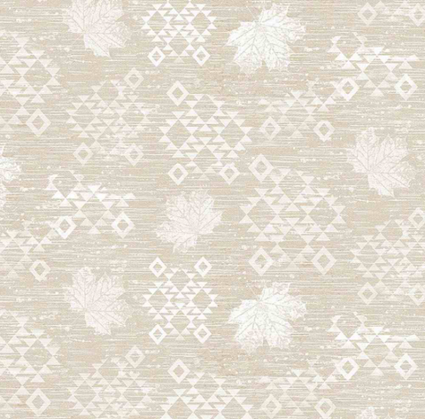 The Great Outdoors - Leaves & Geo Pattern, Natural