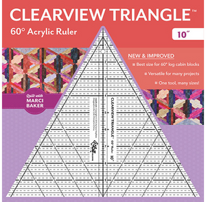 C & T Publishing - Clearview Triangle 60 degree Ruler, 10"