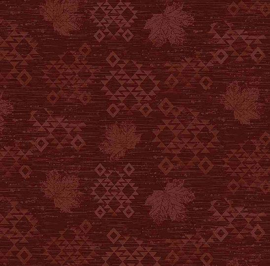 The Great Outdoors - Leaves & Geo Pattern, Rust